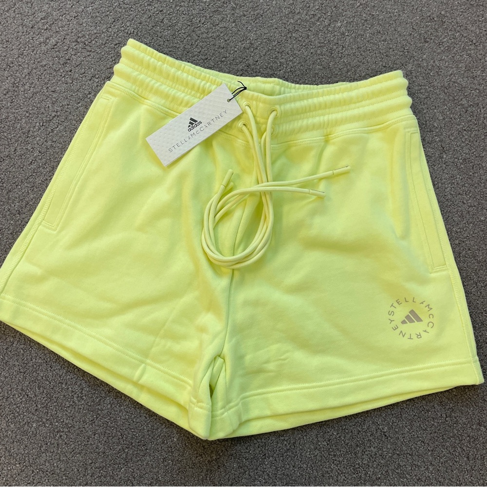 adidas Stella McCartney Neon Lime Athletic Shorts
